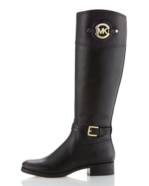 michael kors black riding boots|michael kors waterproof boots.